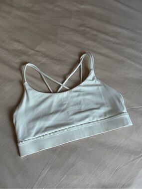 Glowmode White Strappy Sports Bra Size Small